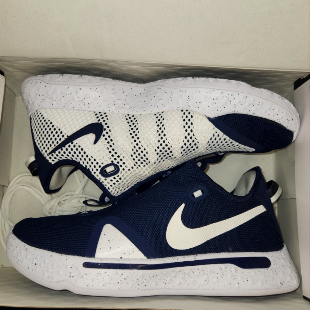 Nike PG 4 TB College navy & white mens size 13 fits like a size 12